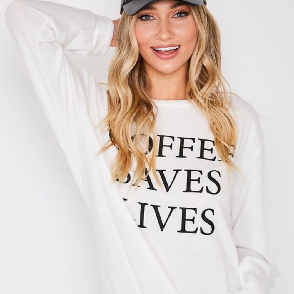 Coffee Saves Lives Lightweight Sweatshirt